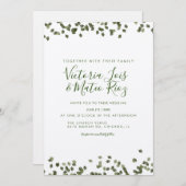 Fallende Blätter Herbst Rustikale Hochzeit Einladung (Vorne/Hinten)