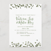 Fallende Blätter Herbst Rustikale Hochzeit Postkarte (Vorderseite)