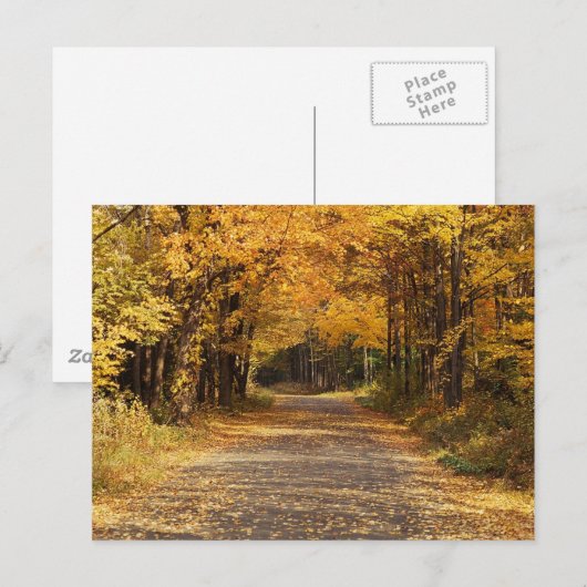 Fallende Blätter | Herbst-Zuhause-Geschenke Postkarte (Vorne/Hinten)