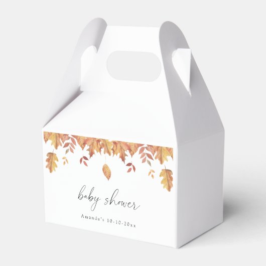 Fallende Blätter Herbstbrause Geschenkschachtel (Rückseite)