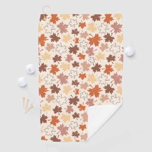 Fallende Blätter Herbstdesign Erntedank Golfhandtuch (Insitu)
