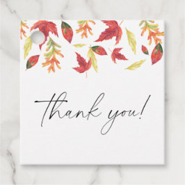 Fallende Blätter Herbstdusche Danke Geschenkanhänger