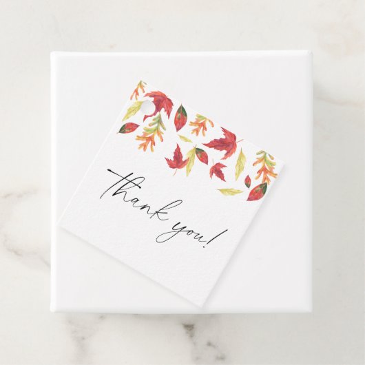 Fallende Blätter Herbstdusche Danke Geschenkanhänger (Beispiel)