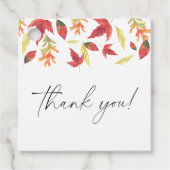 Fallende Blätter Herbstdusche Danke Geschenkanhänger (Vorderseite)