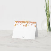 Fallende Blätter Herbstdusche - Dankeschön Card Dankeskarte (Rückseite)