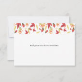 Fallende Blätter Herbstdusche - Dankeschön Card Dankeskarte (Rückseite)