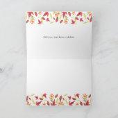 Fallende Blätter Herbstdusche - Dankeschön Card Dankeskarte (Innenseite)