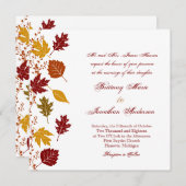 Fallende Blätter Herbsteinladungen zur Hochzeit im Einladung (Vorne/Hinten)