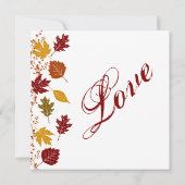 Fallende Blätter Herbsteinladungen zur Hochzeit im Einladung (Rückseite)