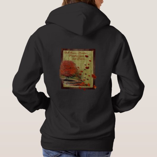 Fallende Blätter Herbstlandschaft Hoodie (Rückseite)