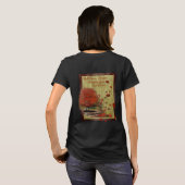 Fallende Blätter Herbstlandschaft T-Shirt (Schwarz voll)
