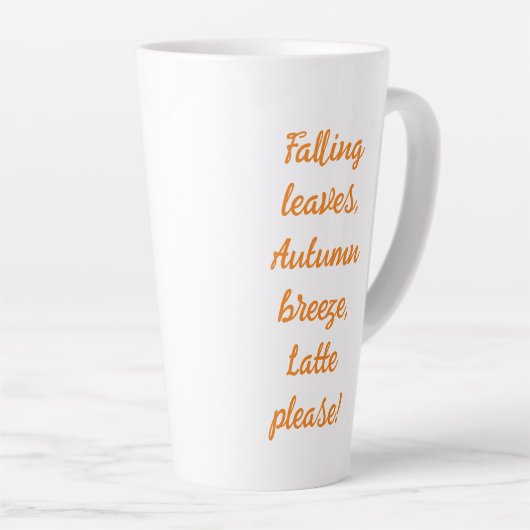 Fallende Blätter Herbstwind Latte Bitte Tasse (Rechte Ecke)