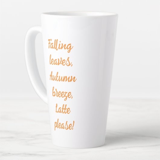 Fallende Blätter Herbstwind Latte Bitte Tasse (Linke Ecke)