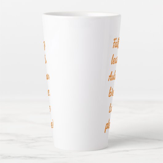 Fallende Blätter Herbstwind Latte Bitte Tasse (Vorderseite)