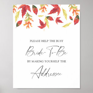 Fallende Blätter - Hilfe für die geschäftige Braut Poster