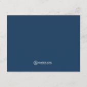 Fallende Blätter Hochzeitskarten (Marine) Begleitkarte (Rückseite)