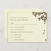 Fallende Blätter Hochzeitsrampe/Reaktionskarten (b RSVP Karte (Vorne/Hinten)