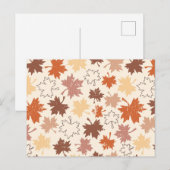 Fallende Blätter im natürlichen Erdherbstdesign Postkarte (Vorne/Hinten)