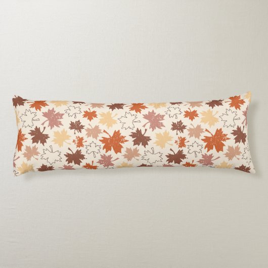 Fallende Blätter im natürlichen Erdherbstdesign Seitenschläferkissen (Rückseite)