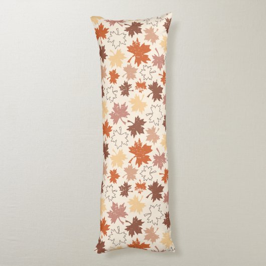 Fallende Blätter im natürlichen Erdherbstdesign Seitenschläferkissen (Rückseite (Vertikal))