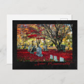 Fallende Blätter in Salem, Massachusetts Postkarte (Vorne/Hinten)