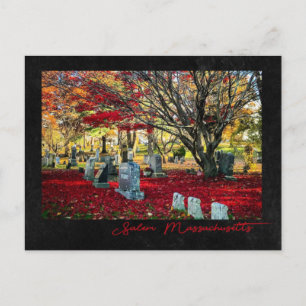 Fallende Blätter in Salem, Massachusetts Postkarte
