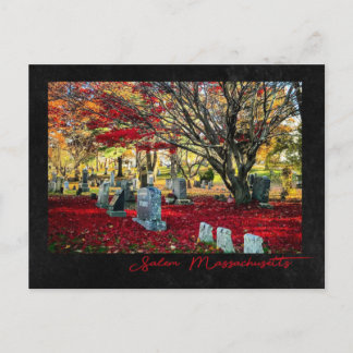 Fallende Blätter in Salem, Massachusetts Postkarte
