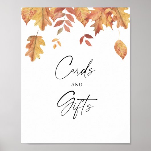 Fallende Blätter - KARTEN UND GIFTS-Plakat Poster (Vorne)