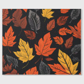 Fallende Blätter: klassisches Herbstdesign Geschenkpapier (Flach)
