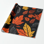Fallende Blätter: klassisches Herbstdesign Geschenkpapier (Ungerollt)