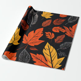 Fallende Blätter: klassisches Herbstdesign Geschenkpapier