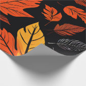 Fallende Blätter: klassisches Herbstdesign Geschenkpapier (Ecke)