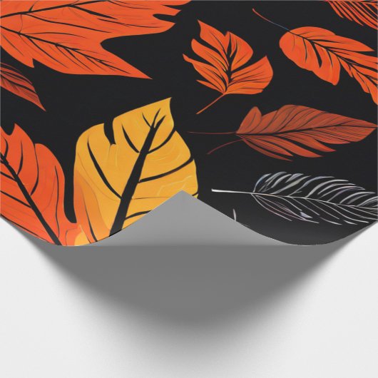 Fallende Blätter: klassisches Herbstdesign Geschenkpapier (Ecke)