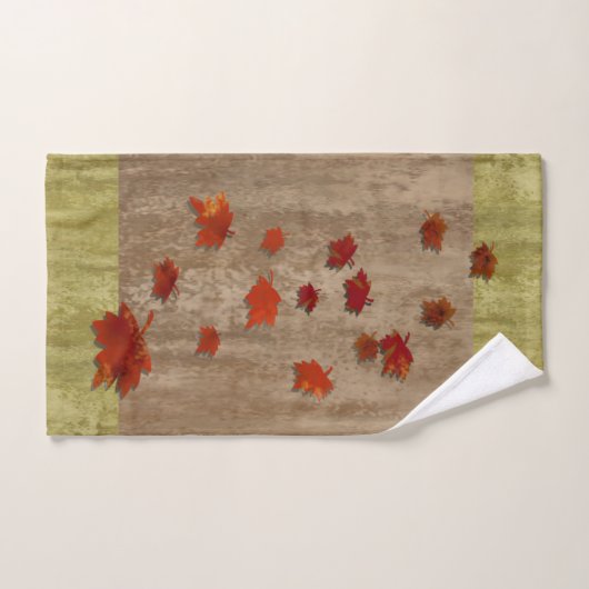 Fallende Blätter Landschaft Badhandtuch Set (Handtuch)