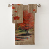 Fallende Blätter Landschaft Badhandtuch Set (Insitu)