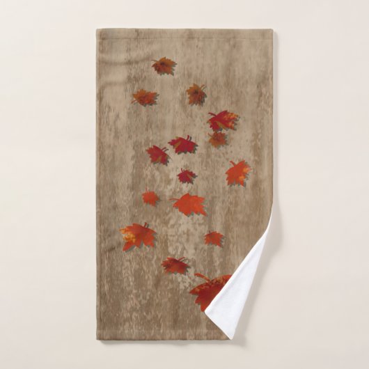 Fallende Blätter Landschaft Badhandtuch Set (Handtuch)