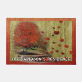 Fallende Blätter Landschaft Fußmatte (Vorderseite)