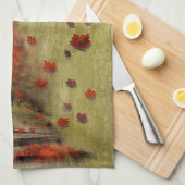 Fallende Blätter Landschaft Geschirrtuch (Viertel Falte)