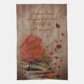 Fallende Blätter Landschaft Geschirrtuch (Vertikal)