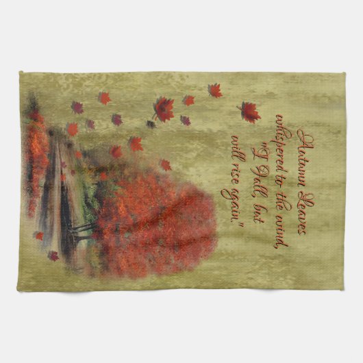 Fallende Blätter Landschaft Küche Handtuch (Horizontal)