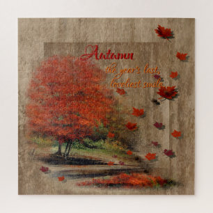 Fallende Blätter Landschaft Puzzle