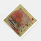 Fallende Blätter Landschaft Serviette (Ecke)