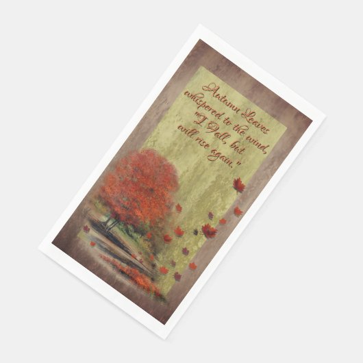 Fallende Blätter Landschaft Serviette (Ecke)