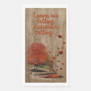 Fallende Blätter Landschaft Serviette