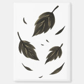 Fallende Blätter - Minimalistische Tinte Magnet (Vorderseite)