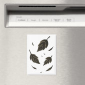 Fallende Blätter - Minimalistische Tinte Magnet (In Situ (Geschirrspüler))