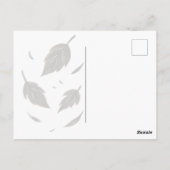 Fallende Blätter - Minimalistische Tinte Postkarte (Rückseite)