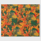 Fallende Blätter Muster für Herbst Geschenkpapier (Flach)