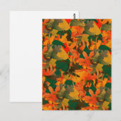 Fallende Blätter Muster für Herbst Postkarte (Vorne/Hinten)