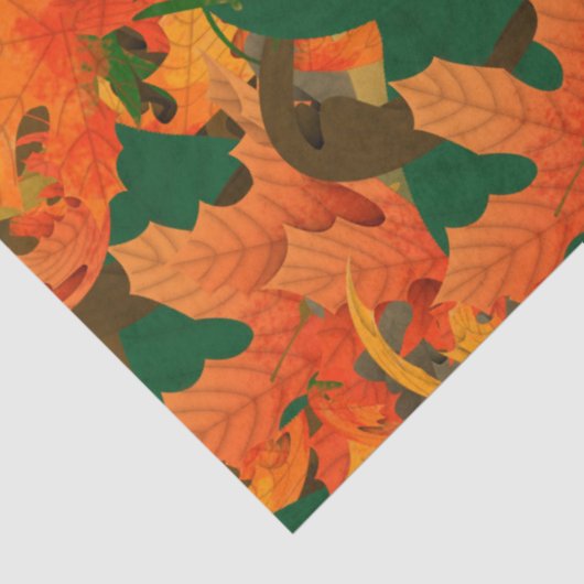 Fallende Blätter Muster für Herbst Seidenpapier (Ausschnitt)